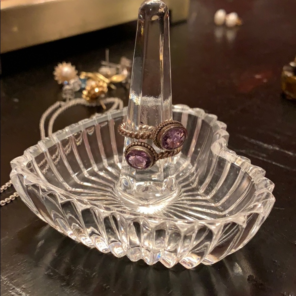 Simon G silver and amethyst ring